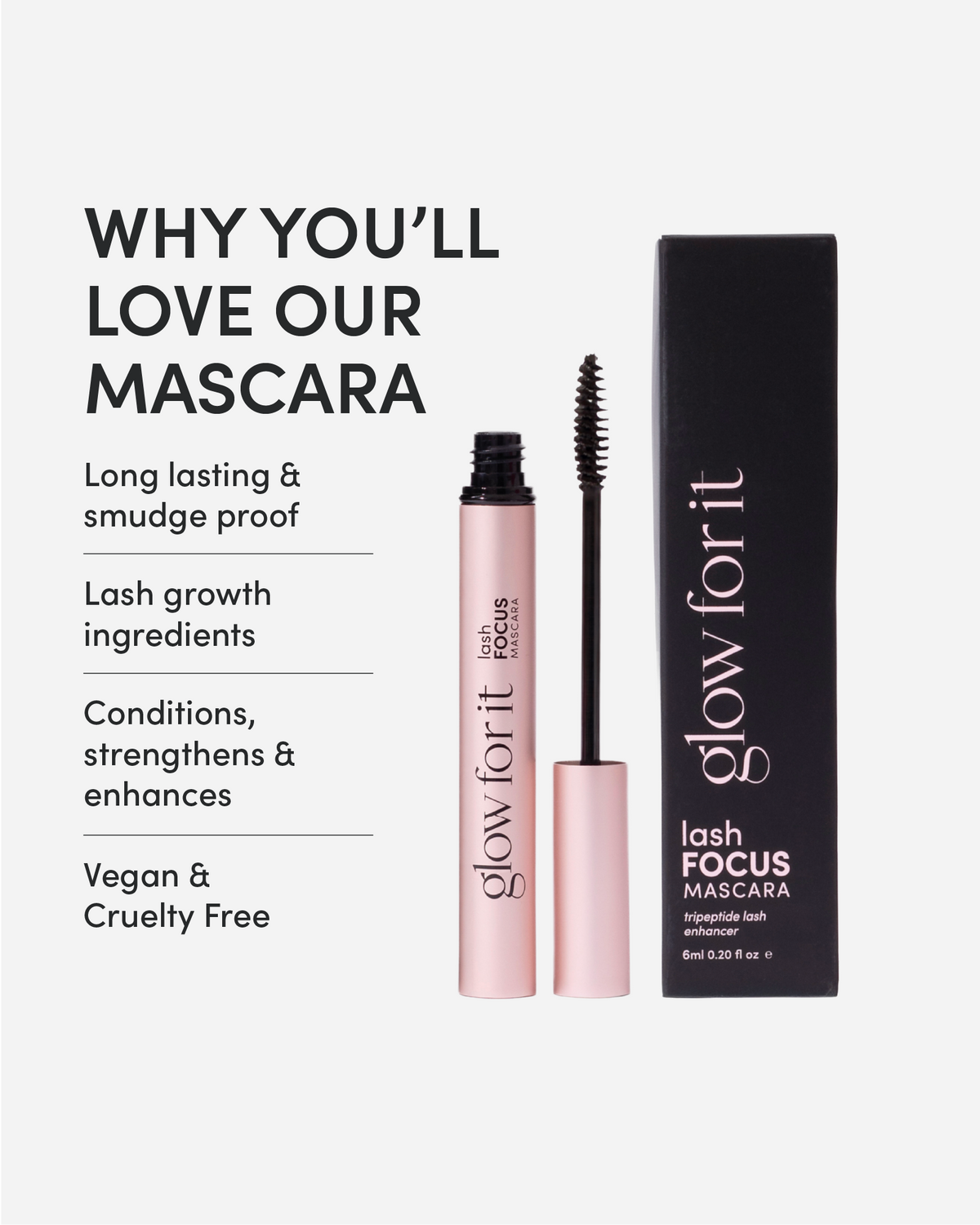 Máscara de pestañas FOCUS Lash Growth