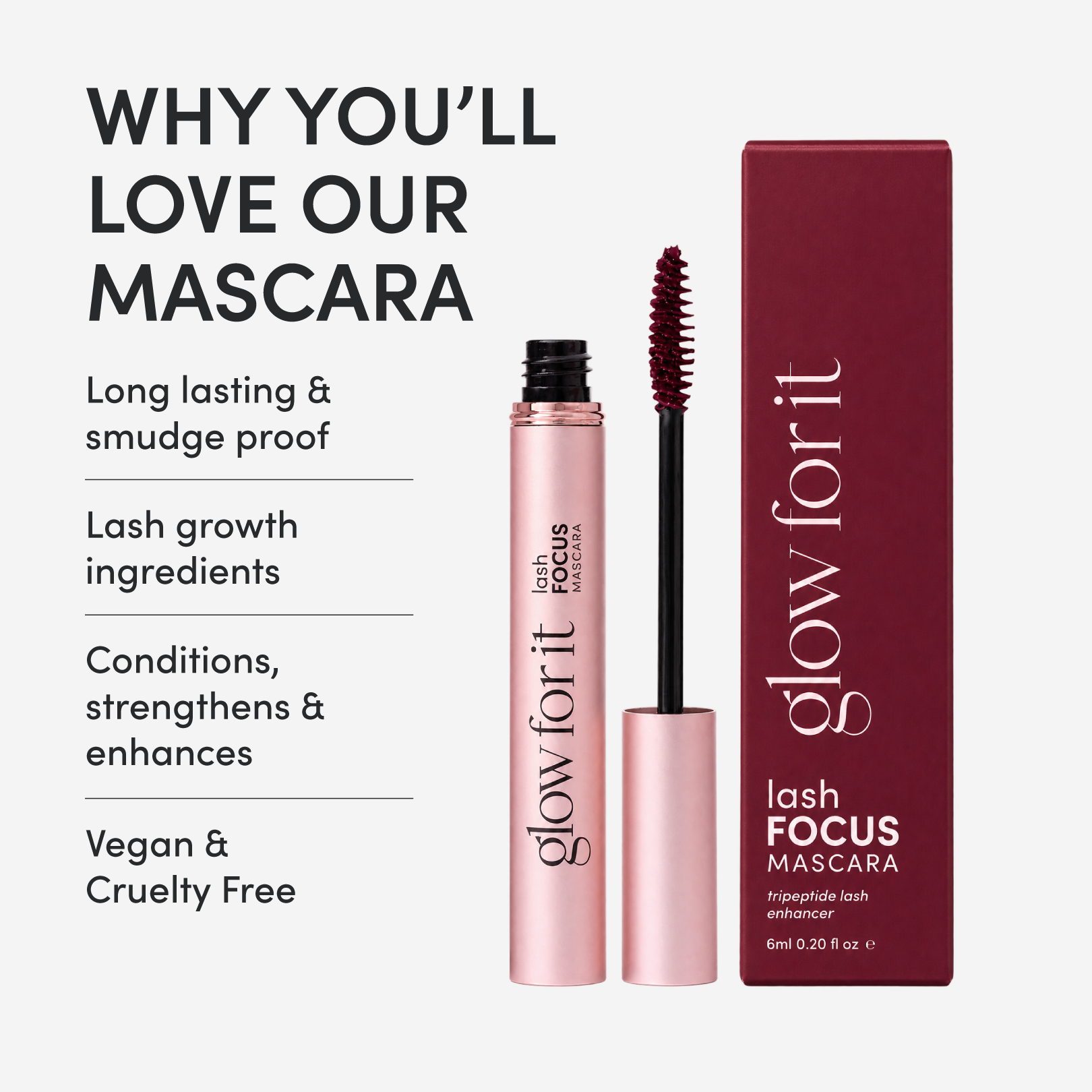 Máscara de pestañas FOCUS Lash Growth